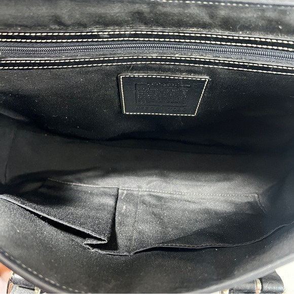 COPY - Coach Signature Jacquard Black Denim Soho Satchel - Picture 4 of 15